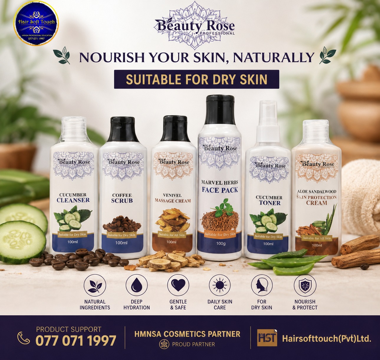Beauty Rose Herbal Facial Kit for Dry Skin