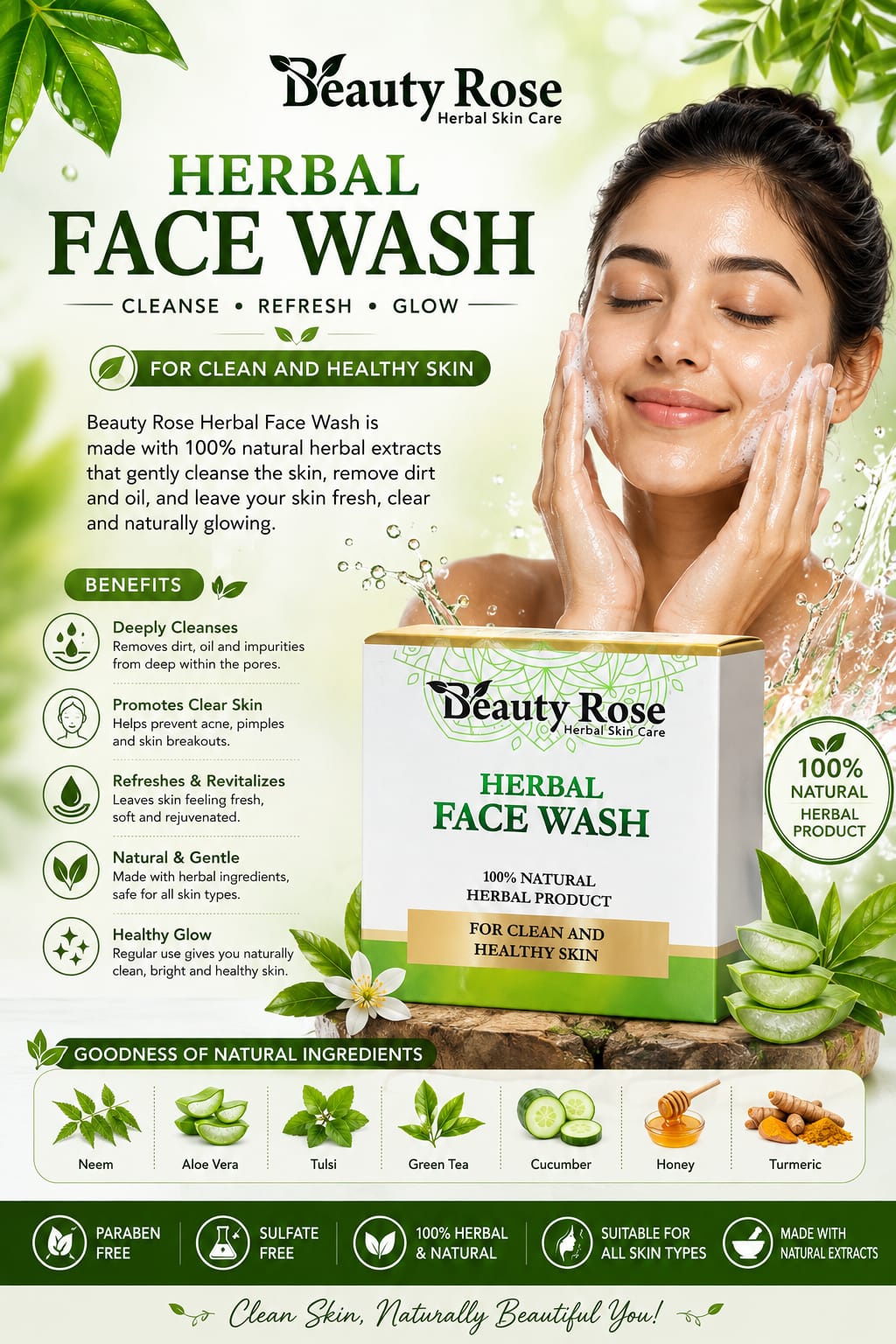 Beauty Rose Herbal Face Wash