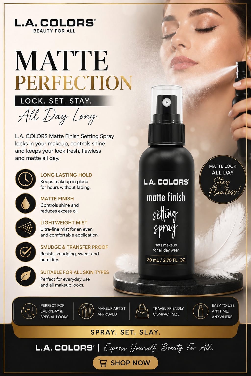 L.A. COLORS Matte Finish Setting Spray