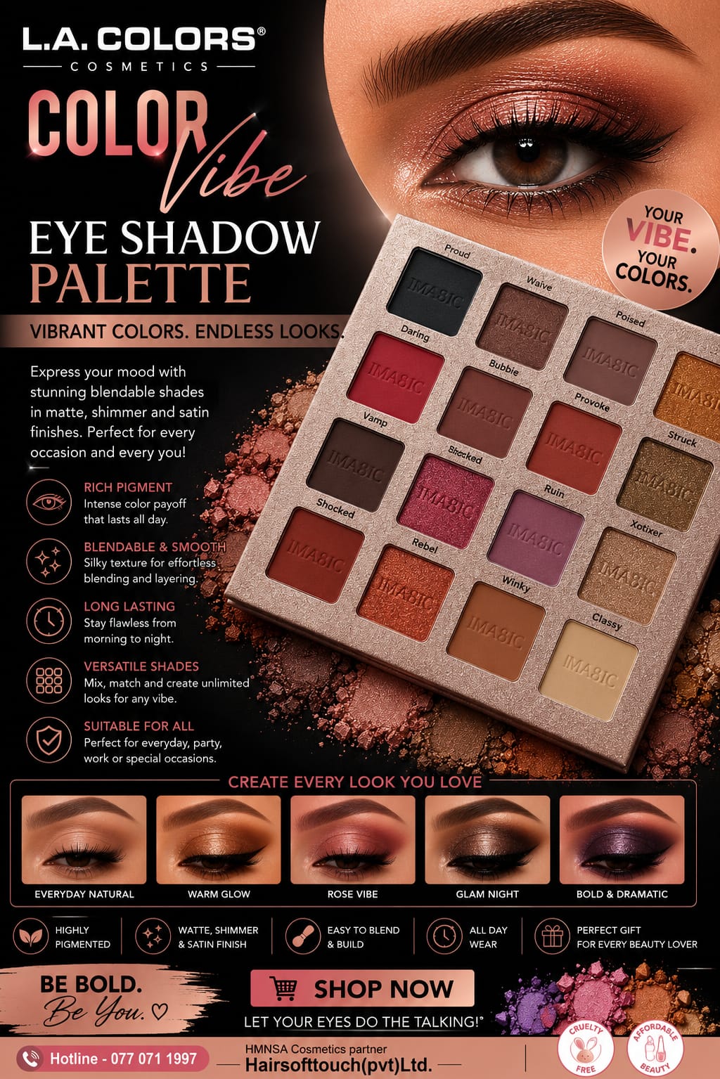 IMAGIC Professional 16 Colour Eyeshadow Palette