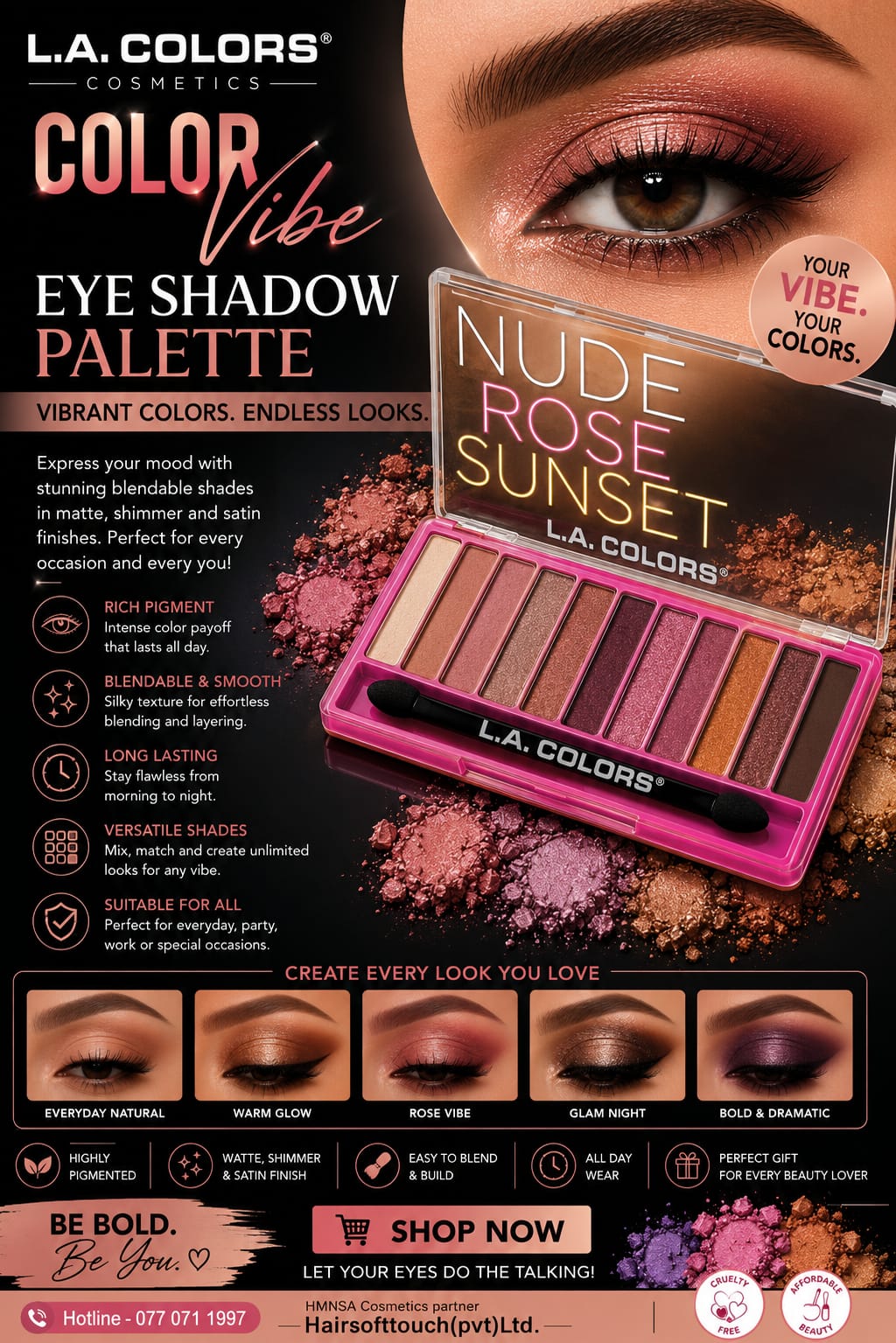 L.A. COLORS Color Vibe Eyeshadow Palette